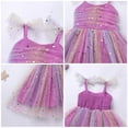 thumbnail image 5 of IDOPIP Toddler Baby Girls Tutu Dress Birthday Party Princess Dresses Floral Sequin Tulle Sundress for 6M-6Y, 5 of 8