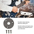 thumbnail image 3 of Guitar Jack Socket Plaque, Entrée de Sortie Ronde Jack Socket Plaque de Remplacement avec Vis de Montage pour Basse, 3 of 8