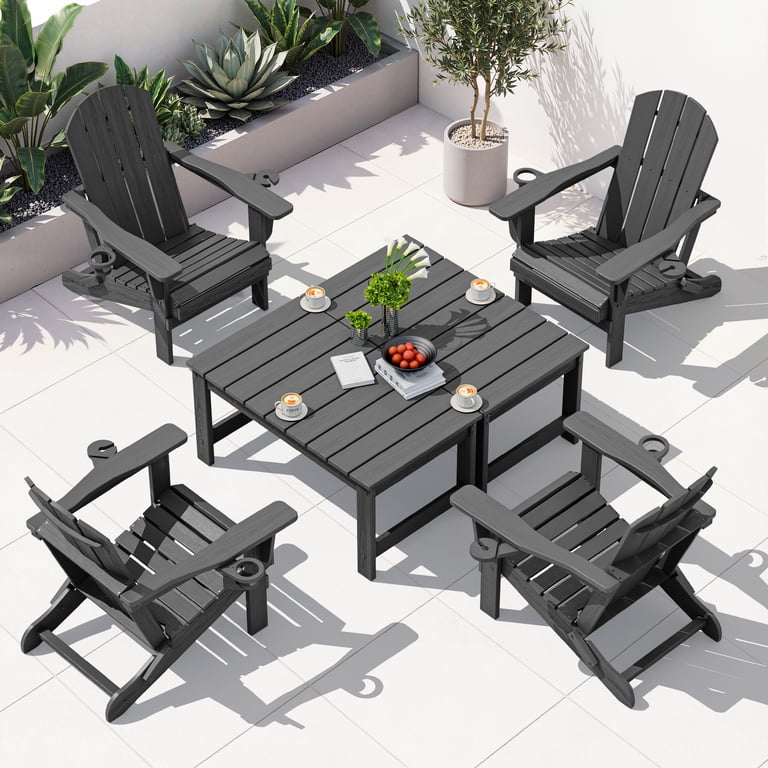 Serwall Outdoor Rectangle Coffee Table With Umbrella Hole photo 2