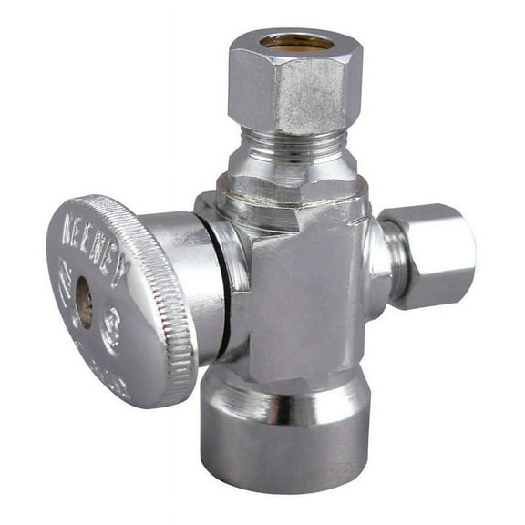 plumb pak shut-off valve < 0.25 % lead 3 way chrome plated 1/4 " od.