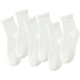 thumbnail image 5 of Women's Ruffle Socks,Casual Cute Ankle Socks Breathable Cotton Soft Crew Socks for Women 6 Pack, 5 of 7