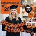 thumbnail image 5 of Grad Party Decorations 2026 Kit, Orange Black Party Decor, Congrats Grad Backdrop, Plastic Table Cover Protector, Honeycomb Centerpieces, Graduation Party Supplies, 5 of 6