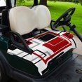 thumbnail image 2 of Golf Cart Seat Covers for 2 Seater,Red Black Geometric Microfiber Cart Seat Towel Blanket,Contemporary Gray Abstract Stripes Absorbent Breathable NonSlip Bench Seats Protector for Golf Course 51"x31", 2 of 9