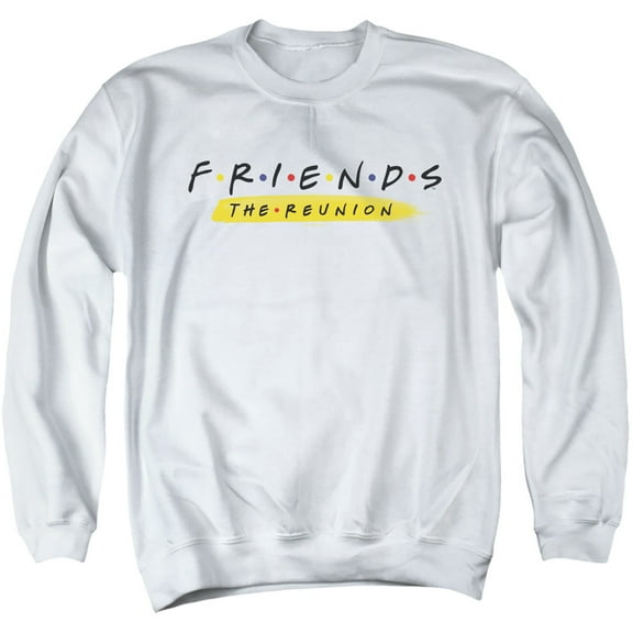 Friends Reunion Logo White Unisex Adult Crewneck Sweatshirt, Reunion Logo, 3X-Large