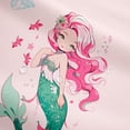 thumbnail image 4 of Mermaid Shower Curtain Set Pastel Pink Coral Fish Shower Curtain for Girls Women Kids,Shell Conch Bath Curtain Ocean Decor 72"Wx72"L,Tropical Aquarium Creature Nautical Sea Animal Bathroom Decor, 4 of 6