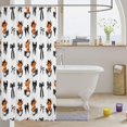 thumbnail image 3 of Manfei Chic Black Bow Shower Curtain 72Wx78L,Cute Highland Cattle Bath Curtain, 3 of 5