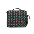 thumbnail image 3 of Game Controller Black Pattern Insulated Lunch Bag with Shoulder Strap and Bottle Holder,Bento School Lunch Bag Box,11x9.5x3.5 Inches, 3 of 4