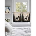 thumbnail image 4 of Half Window Curtain 36 Inches Long, Vintage Forest Deer Window Treatment Curtain Drapes, Rustic Country Wildlife Woodland Small Tier Curtains for Bathroom Over Sink, 27.5"x36", 2 Panels, 4 of 7