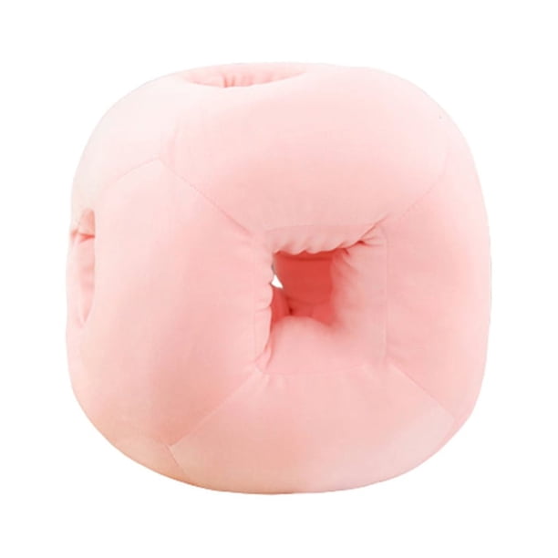 Moyic Almohada de descanso para dormir, almohadas de algodón suave para el cuello, cama escolar, sofá, cojín para estudiantes, suministro Suministros térmicos Rosado