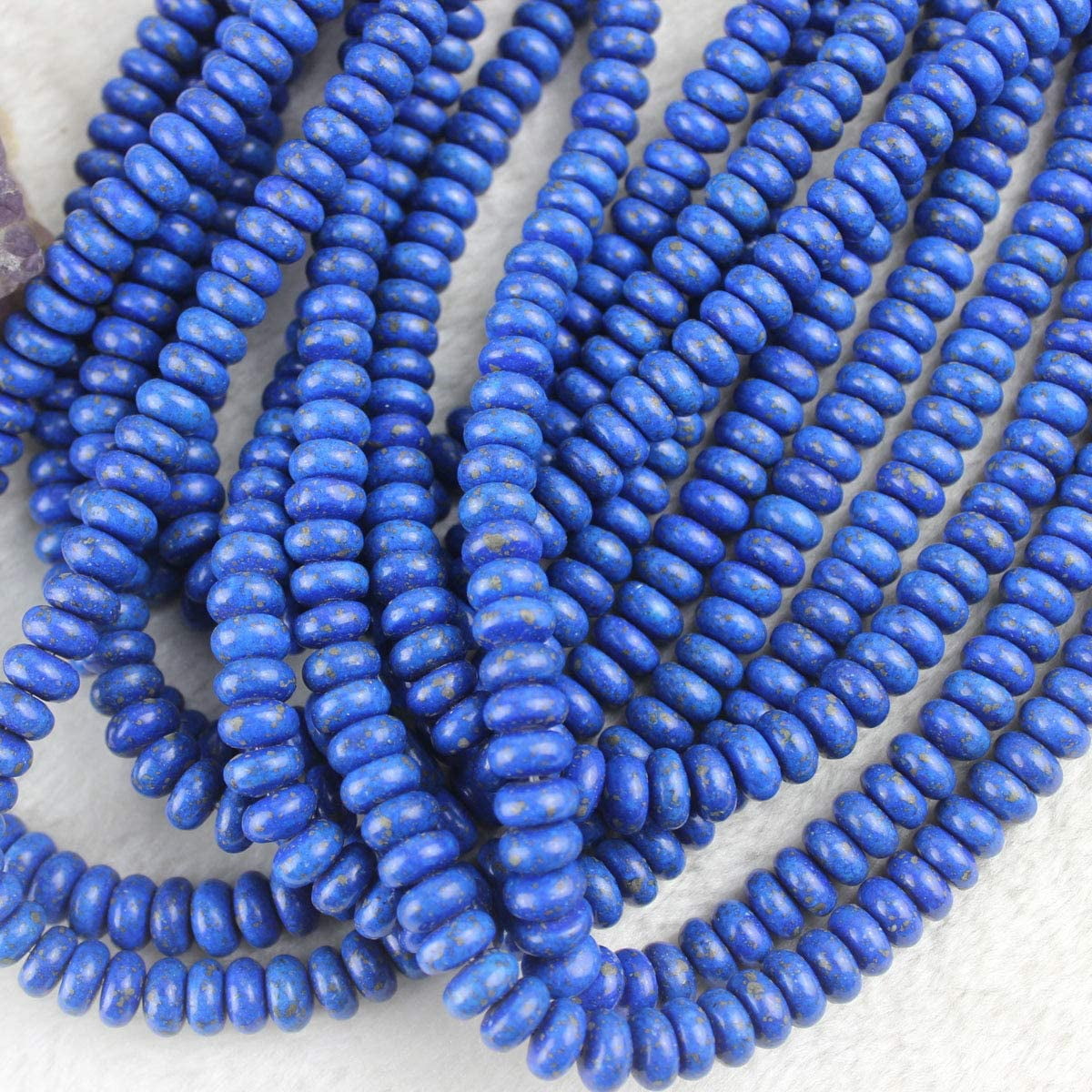 8mm 10mm 12mm 14mm Blue Lapis Lazuli Gemstone Oval Beads For Jewelry Making 15" 