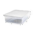 Homz Snaplock® 28 Quart Clear Under Bed Storage Container with White