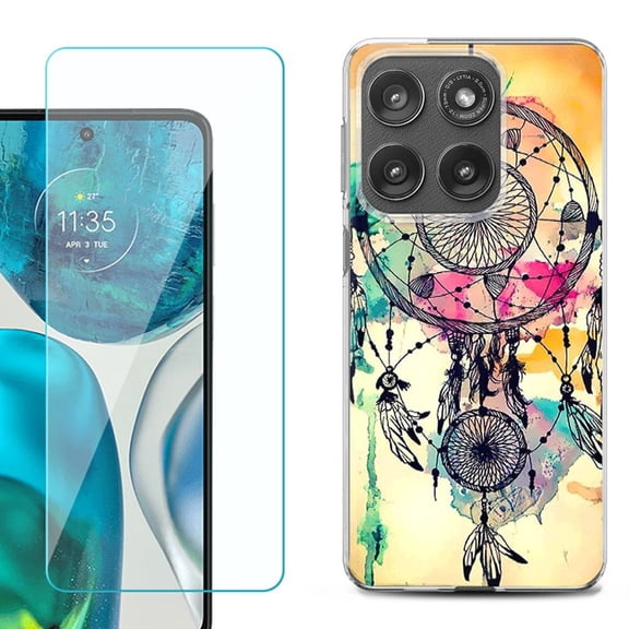 Shockproof Phone Case for Motorola Moto Edge 2026, by OneToughShield - Dream Catcher Color