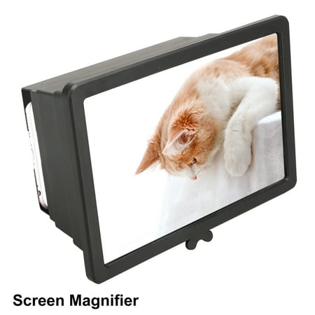 Smartphone Mobile Phone Screen Amplifier, EEEKit 3D HD Magnifier Retractable Amplifier, Universal Screen Bracket Enlarged Expander Holder for Mobile Phone,