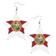 thumbnail image 6 of Leather Star Hook Earrings Florida Flag Print Earring Dangle Drop Earring For Women, 6 of 6