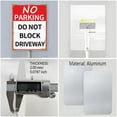 thumbnail image 4 of 7"x8.8" Vintage No Parking Sign Do Not Block Driveway Yard Sign with Stakes, Do Not Block Active Driveway Sign, Private Driveway Signs, Rustproof Strudy Aluminum Weathproof, 4 of 5