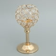 thumbnail image 2 of Portavelas de cristal de 2 piezas perfecl Candelabro de mosaico dorado, 2 of 8