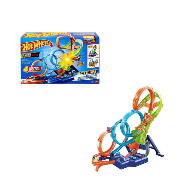 Pista de Juguete Hot Wheels Collector Vueltas y Choques