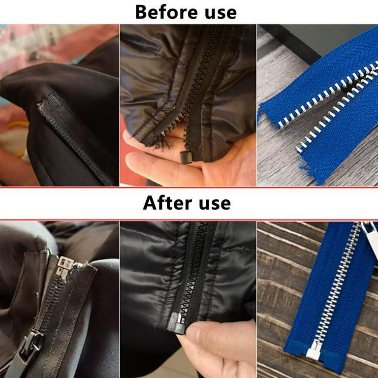 EXCEART 10pcs Weaving Kit Zipper Supplies Zippers for Jackets Detachable  Zipper Heads Zipper Repair Kit for Jackets Reusable Zipper Tabs Zipper Pull