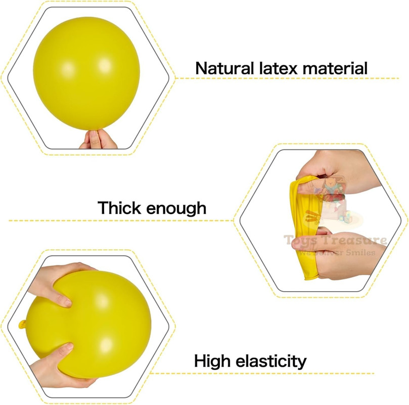 BalloonBuzz 140pcs Yellow and Pink Balloons, Balloons Arch Kit | Confetti Latex Balloons Golden Star Foil Balloon for Birthday Anniversary Party Decorations (Yellow Pink)