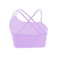 thumbnail image 4 of Zaldita Kids Girls Gymnastics/Ballet/Dance/Swim Outfits Sports Bra Crop Tops and Booty Shorts Active Lavender&Black 8, 4 of 7