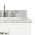 thumbnail image 6 of Ariel Cambridge 37 In. Right Offset Rectangle Single Sink Vanity With Carrara White Marble 0.75 In Countertop In White, 6 of 10