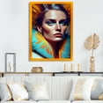 thumbnail image 2 of Designart Colorful Sensual Woman In Fur Coat II Framed Wall Art, 2 of 5