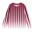 thumbnail image 4 of NAISIBABY Girls Sweatshirts, Casual Gradient Striped Long Sleeve Kids Pullover Tops Red 2T, 4 of 4