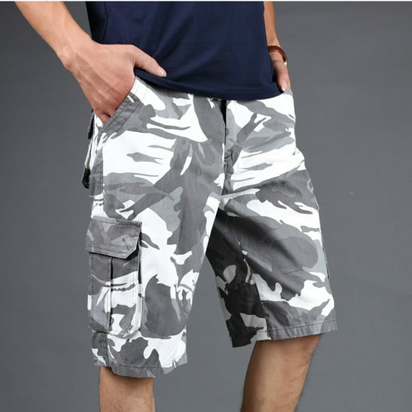 cllios Flash Deals Men's Cargo Shorts Big and Tall Multi Pockets Shorts Athletic Tactical Short Pants Durable Travel Cargo Shorts
