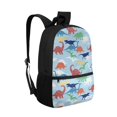 thumbnail image 2 of HUIACONG Dinosaur Print School Backpack for Girls Boys Ages 6-18 Large Capacity Water Resistant Bookbag for Elementary Middle High School Students Daily Use, 2 of 6