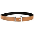 thumbnail image 3 of Gelante Men's Genuine Leather Ratchet Dress Belt With Automatic Sliding Buckle - Minimalistic Style-Trim to Fit G706-Beige, 3 of 5