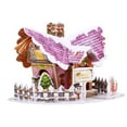 thumbnail image 3 of Christmas DIY Puzzle House Creative DIY Model Building Kits Christmas 3D Puzzles 22pcs Violet, 3 of 9