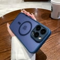 thumbnail image 2 of Matte Magnetic Case for iPhone 14 13 12 Pro Max 14 Plus Compatible with Magsafe, with Camera Lens Protector,Shockproof Armor Luxury Slim Cover (Navy Blue,for iPhone 12 Pro Max), 2 of 9