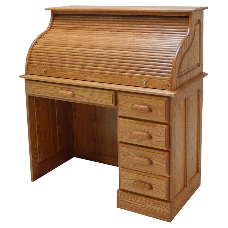 Haugen Customizable Roll Top Single Right Pedestal Laptop Desk