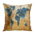 thumbnail image 1 of BOSDECO Abstract World Map Aged America Ancient Pillow Case Pillow Cover 18x18 inch, 1 of 1