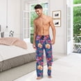thumbnail image 6 of FORMRS Mens Pajama Pants with Pockets Cotton Sleepwear Lounge Bottoms Sizes S-2XL, Blooming Flowers Pattern, 6 of 7