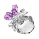 thumbnail image 1 of Matsuzay Flor de cristal de estilo romántico de para el hogar con hojas dormitorio decoración de simulación de rosa Artificial portátil Decoración del hogar Púrpura, 1 of 6