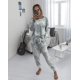 thumbnail image 2 of Conjunto De Pijama De Dos Piezas Para Mujer Sudadera De Manga Larga Con Teñido Anudado Y Pantalones Largos Ropa De Dormir，XL TUNC Sencillez, 2 of 5