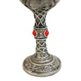 thumbnail image 2 of Howling White Wolf In Starry Night Wine Chalice Goblet With Celtic Knotwork 7oz, 2 of 6