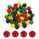 thumbnail image 1 of Uxcell 50 Pcs 5 Colores Perlas de Madera, Perlas de Madera Natural Redondas para Manualidades DIY, Macramé y Joyería, (20mm Diámetro, 5mm Agujero), 1 of 7