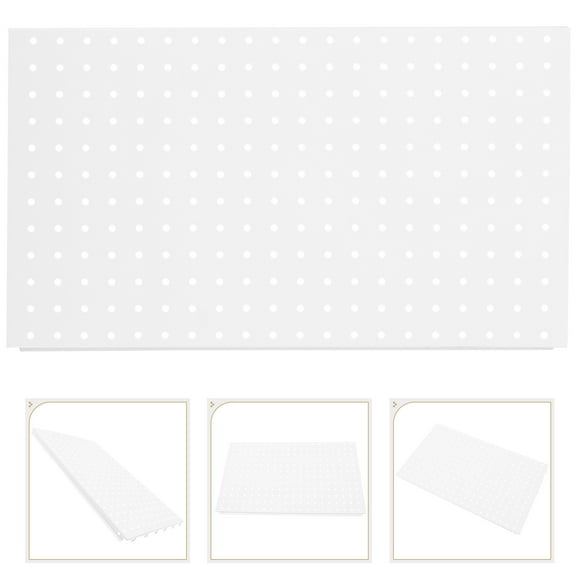 UPOUART White Metal Pegboard Wall Panel for Garage Tool Organizer and Workshop Storage Solution