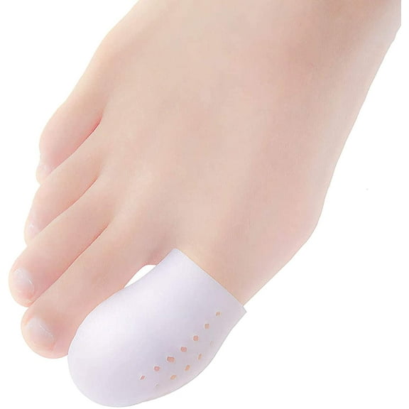 10 Pack Big Toe Protectors, Gel Toe Caps, New Breathable Silicone Toe Covers with Holes- Cushion for Corns, Calluses, Blister, Ingrown Toenail and Reduce Friction - Large