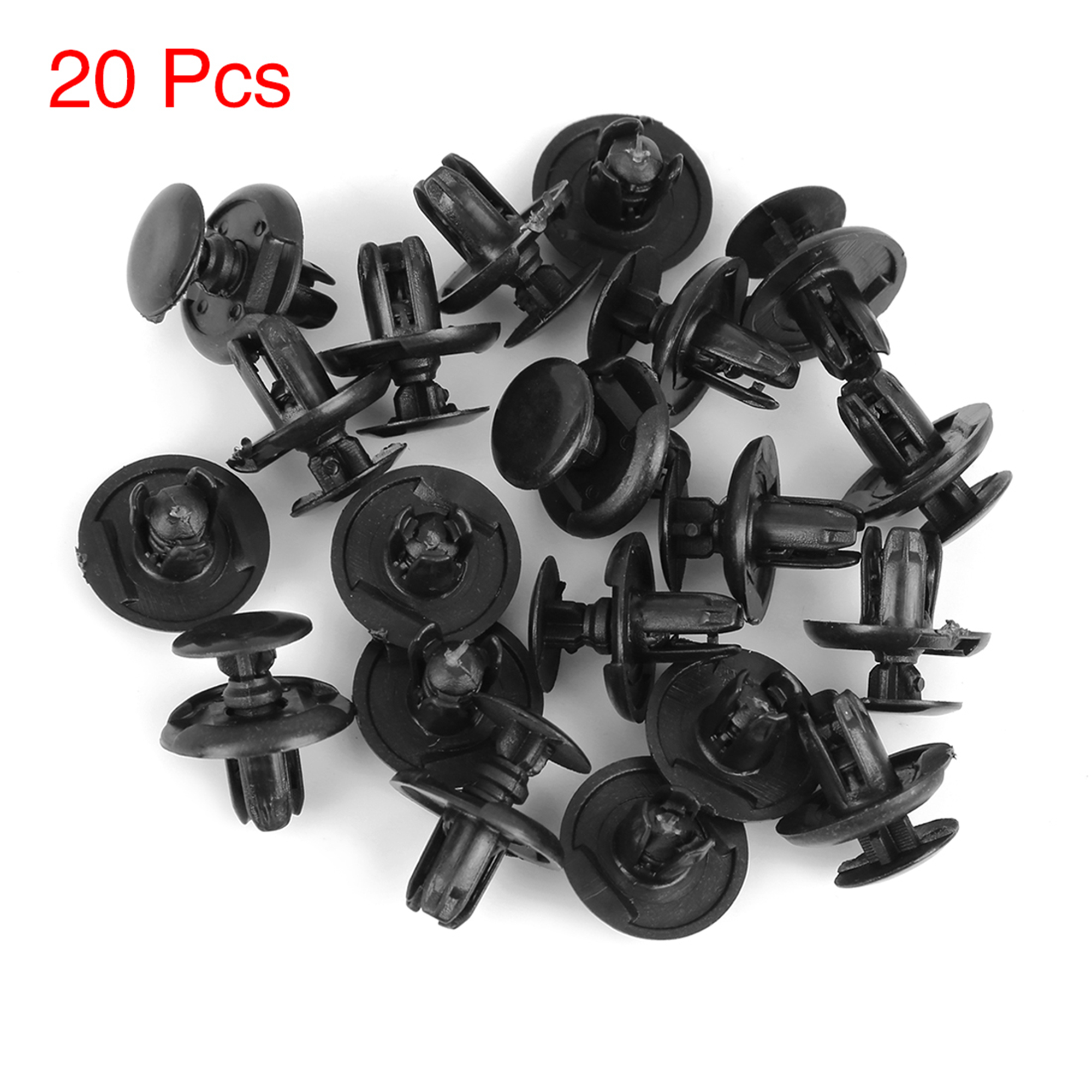 Unique Bargains 20pcs Plastic Black Retainer Clips