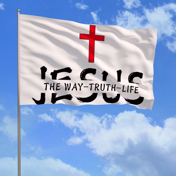 Jesus Flag Worship Flags The Way Truth Life Flag 3x5 Outdoor Double
