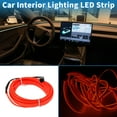 thumbnail image 3 of Cuerda de luz LED EL de 2m Unique Bargains, tira de luz brillante para iluminación interior de automóviles, luz de neón flexible para decoración de automóviles, controlador de cableado (12v) rojo, 3 of 7