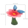 thumbnail image 5 of Raindrops Fairy Tale Bird on Flower Resin Decoration for Home Office or Garden Red 2 Pieces, 5 of 8