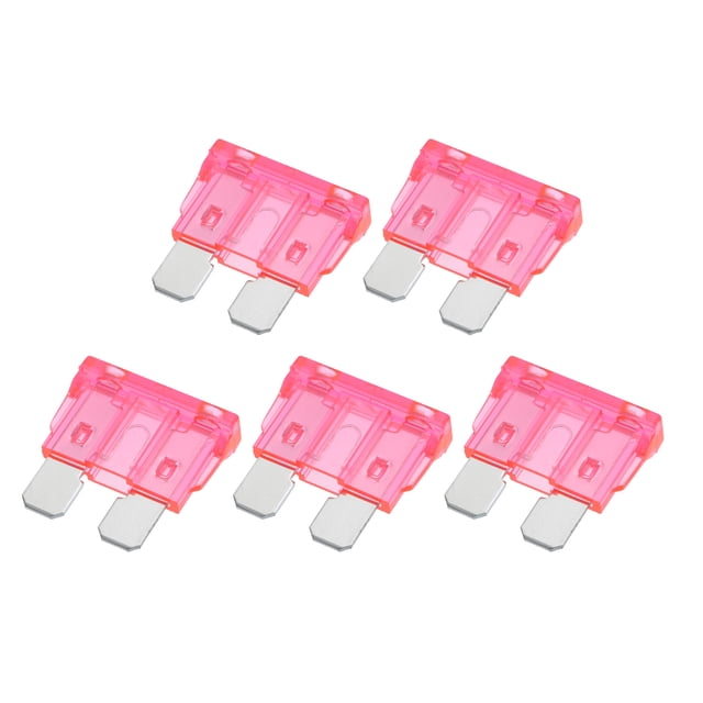 Unique Bargains 5pcs Blade Style Fuses 4A Blade Style Fuses for Automotive Car Boat Truck SUV RV Motorcycle Pink