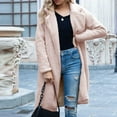 thumbnail image 5 of Women's Fuzzy Fleece Lapel Open Front Long Cardigan Coat Warm Winter Outwear Jackets for Women Womens Clothes, 5 of 7