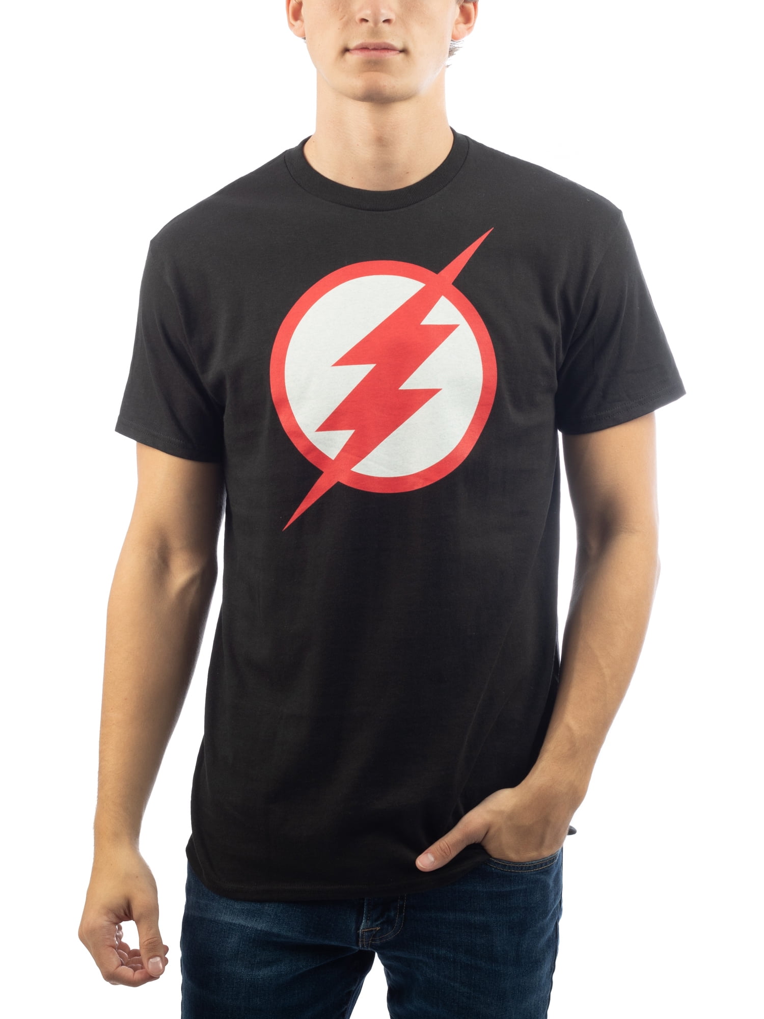 Women/'s The Flash Distressed Logo Fitted T-Shirt