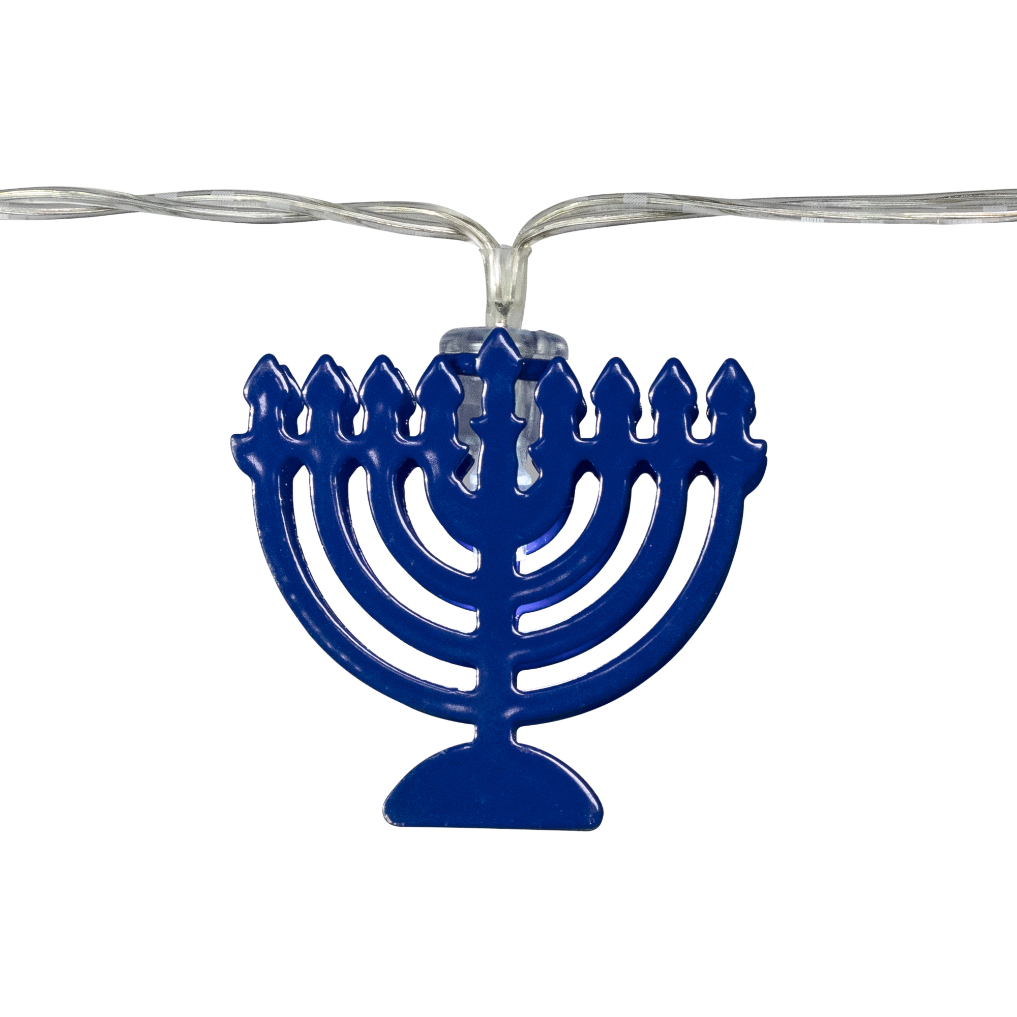 Northlight Menorah Hanukkah Light Set - Clear LED - 5' Clear Wire - 10ct