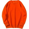 thumbnail image 2 of BADHUB Mens Workout Sweatshirts Long Sleeve Crewneck Pullover Solid Color Lightweight Sweater Orange 2XL, 2 of 3
